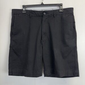Cremieux‎ Comfort Stretch Black Shorts Mens Size 36 Cotton Blend Twill 9" Inseam